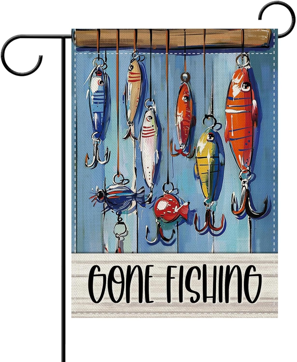 Fishing Lure - Dyrenson Vintage Gone Fishing Lure Dekoratif